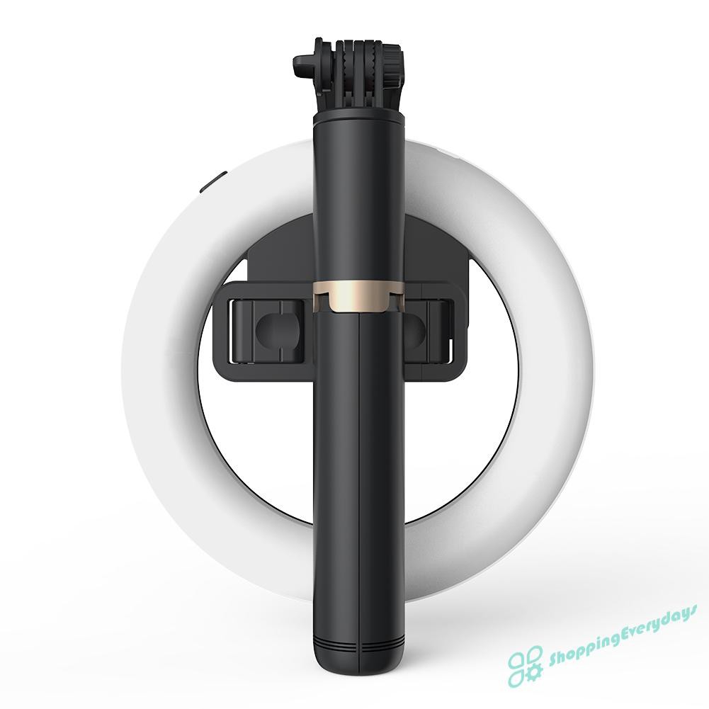 sv  Q07 Bluetooth Selfie Stick with 6 inch LED Ring Light for iOS Android Phone
