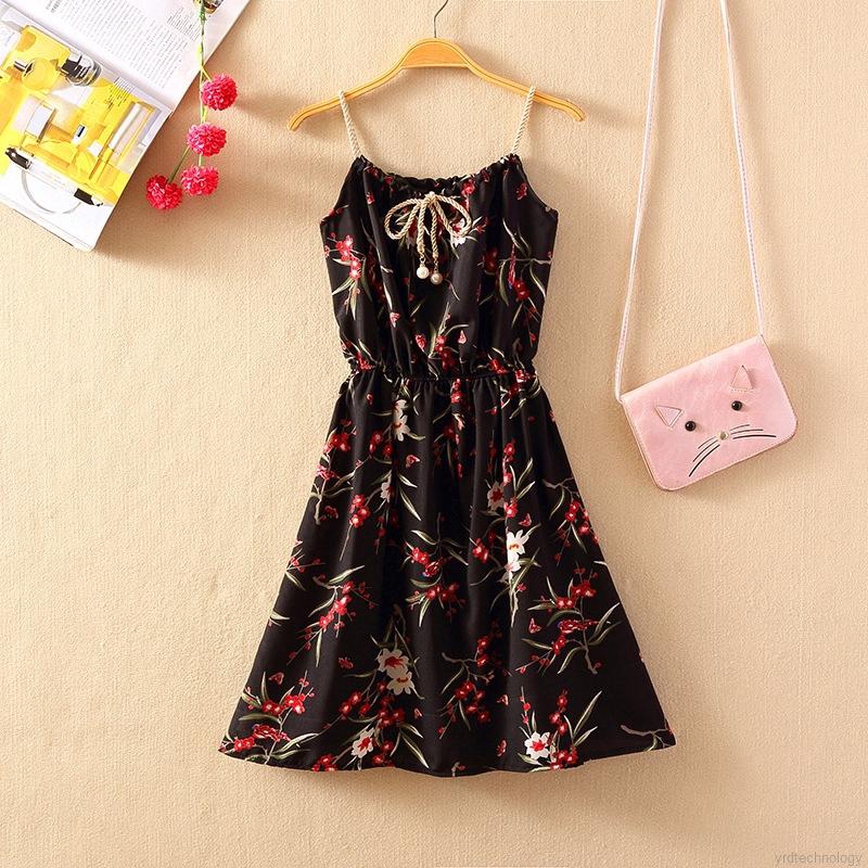 Đầm Nữ Đi Biển In Họa Tiết Hoa Phong Cách Bohemian Thời Trang