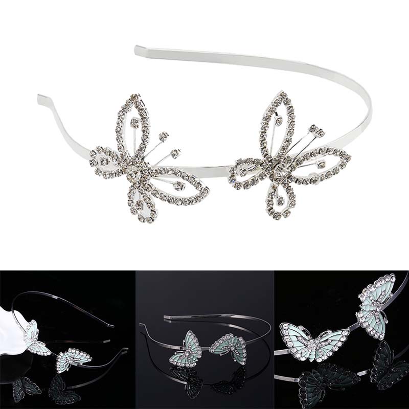 Cài Tóc Hình Bướm Đính Đá Phong Cách Cổ Điển Cho Nữ JP6