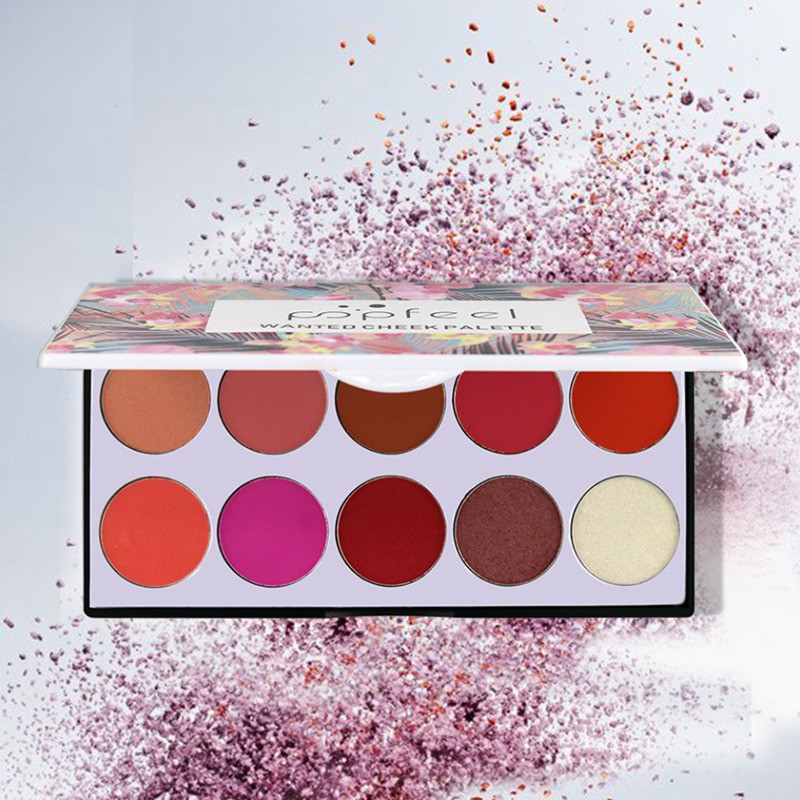 [Hàng mới về] Bảng phấn má hồng POPFEEL 10 màu chống thấm/chống nhòe lâu trôi