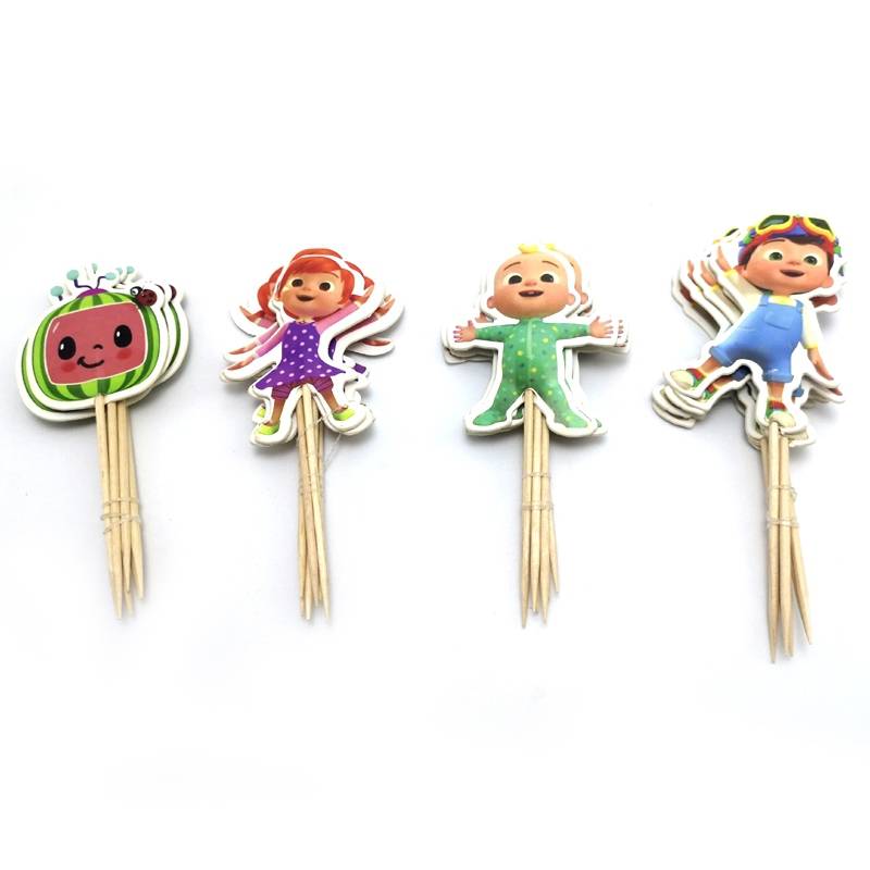 Set 24 phụ kiện cắm trang trí bánh kem sinh nhật cho bé