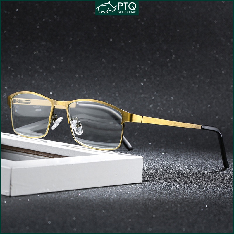 Kính Đọc Sách Gọng Kim Loại Chống Ánh Sáng Xanh Thời Trang Cho Người Lớn Tuổi