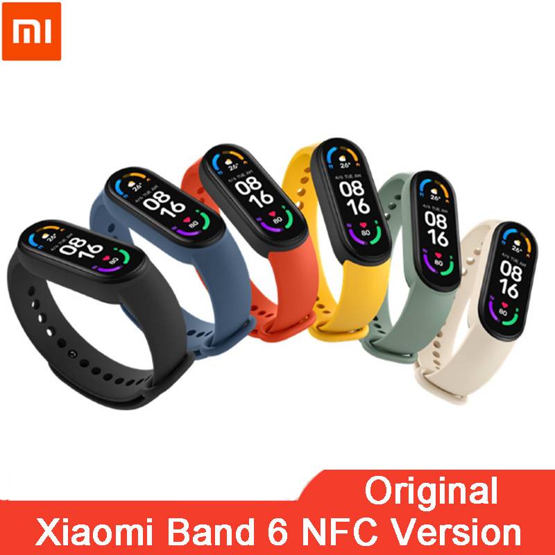 Vòng đeo tay thông minh Xiaomi Mi 6 NFC theo dõi sức khỏe kèm phụ kiện