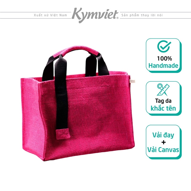 Túi Xách Nữ KYMVIET Vải Đay Thiết Kế Thời Trang, Handmade [TXKV-012]