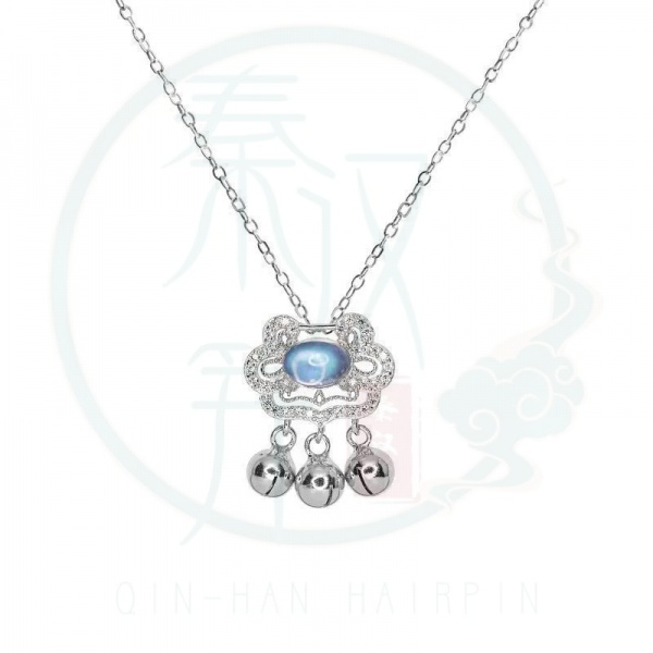 Vòng cổ mặt đá mặt trăng phát sáng thiết kế đơn giản sang trọng cho nữ