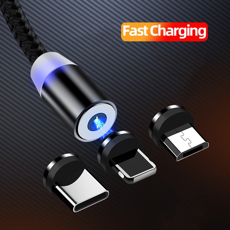 Cáp Sạc Nhanh 3 Trong 1 3A Type C &amp; Micro USB Cho For iphone iPad Android Huawei xiaomi samsung Vivo