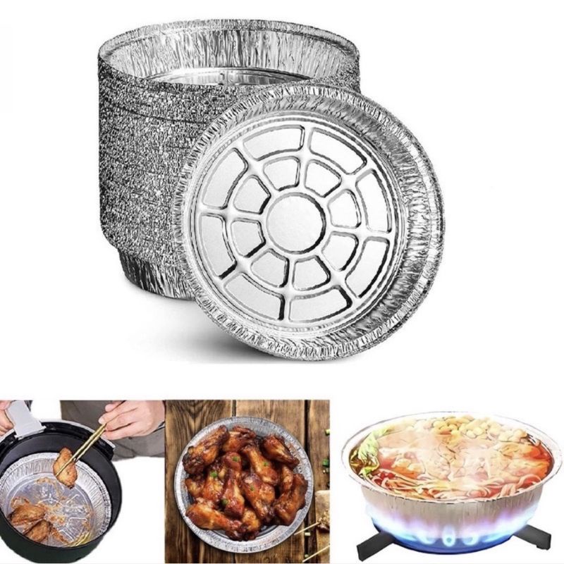 Combo 10 khuôn bạc lót nồi chiên không dầu - Set 10 khay bạc lót lò nướng