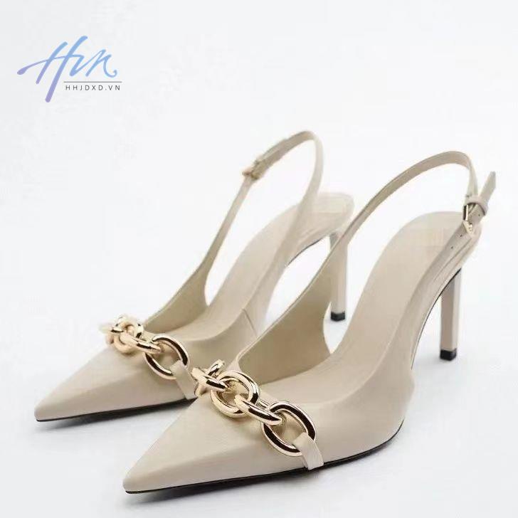 Giày Sandal Cao Gót Hở Ngón Cài Khóa Kim Loại Kiểu Pháp Thời Trang Mùa Hè Dành Cho Nữ 2022