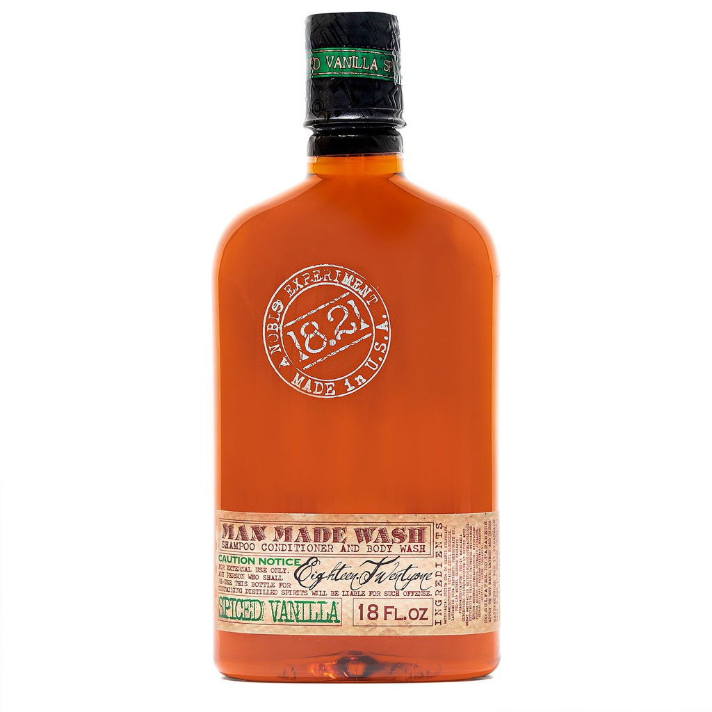 [CHÍNH HÃNG USA ] Dầu gội xả tắm 3 trong 1 18.21 Spiced Vanilla Man Made Wash + Tặng lược tạo kiểu tóc