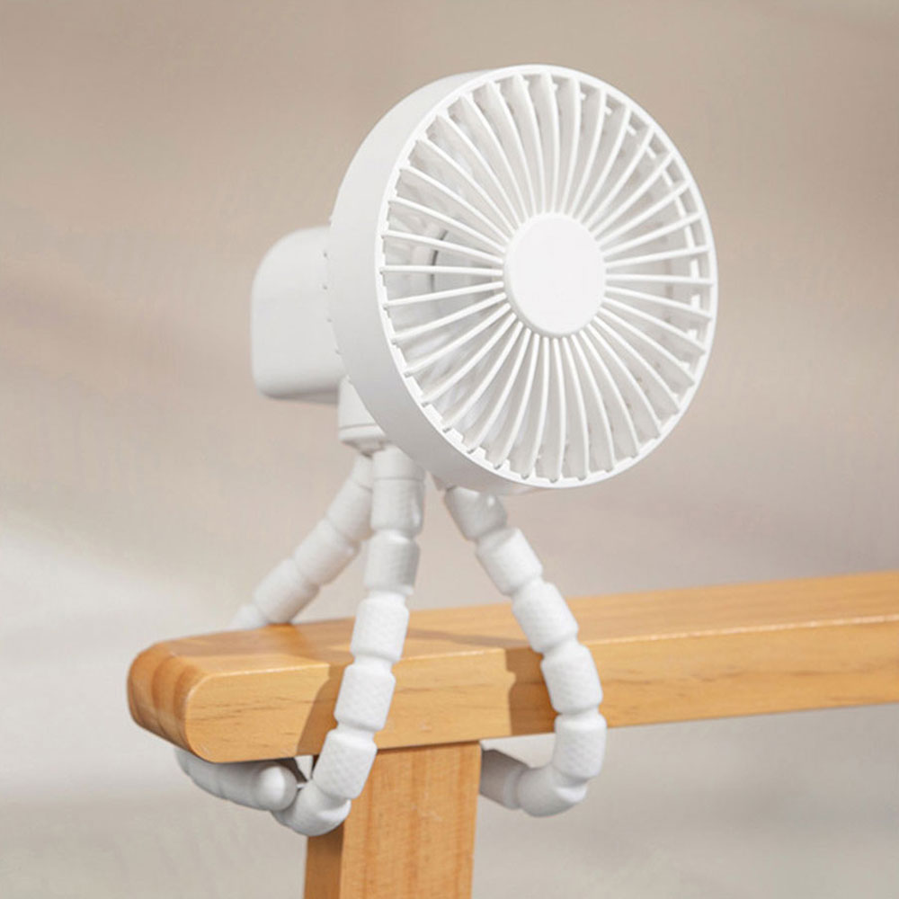 【Ready Stock】 Automatic shaking head fan desktop mini electric fan octopus bracket fan USB gale student dormitory bed 【Muee】