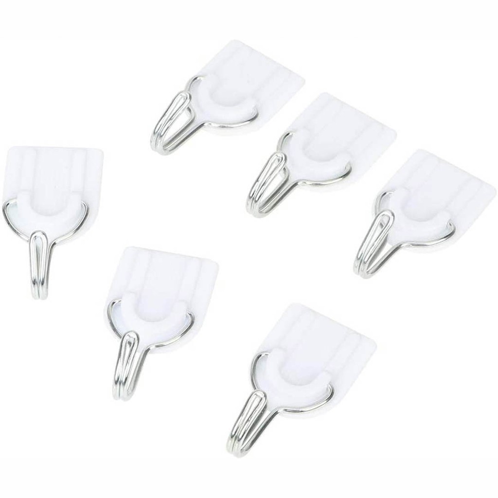 Vỉ 6 Móc Dán Tường Cho Vật Dụng Nhẹ