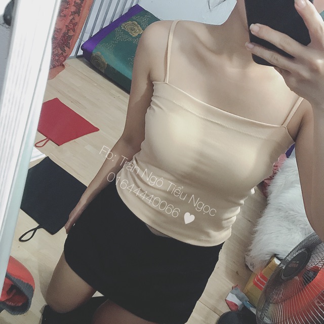 Áo 2 dây croptop ngang trơn | BigBuy360 - bigbuy360.vn