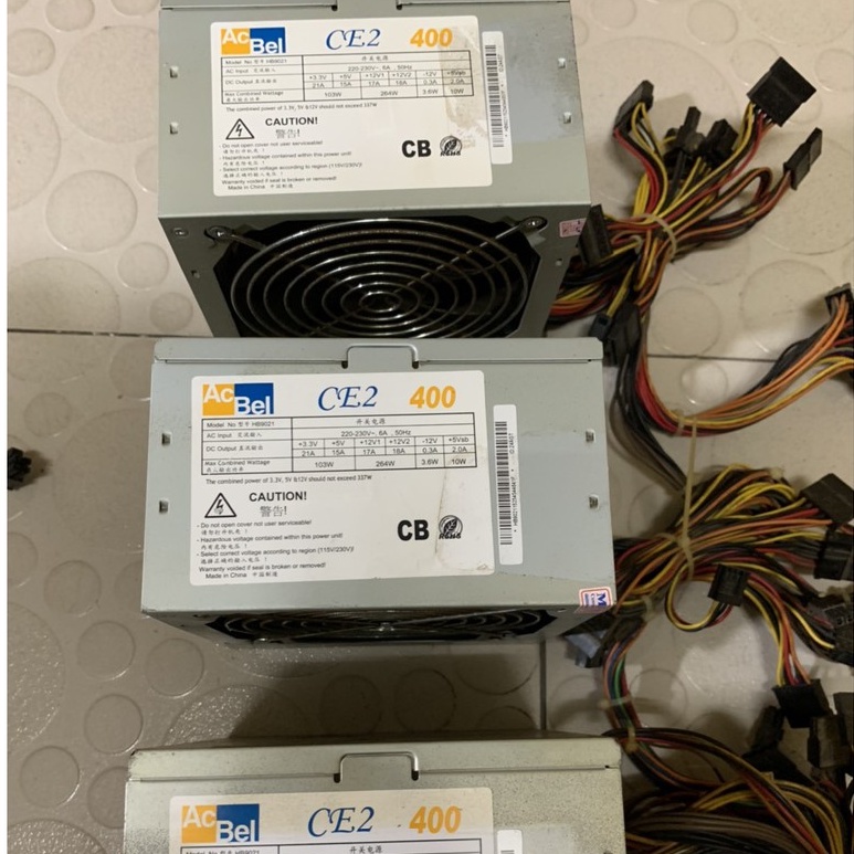 UPS N Guồn 400 Công Xuất Thật Hiệu Acbel HK và CE màu Trắng  Dây Dài - Vi Tính Bắc Hải
