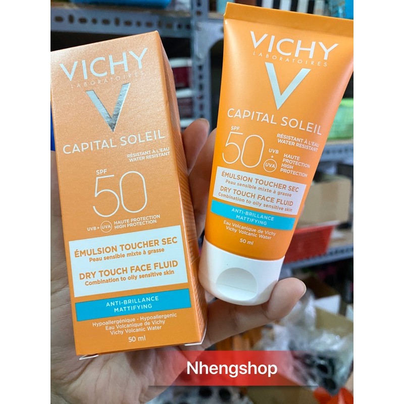 [50ml][Mẫu mơis ] Kem Chống Nắng Vichy SPF 50 Ideal Soleil Emulsion Anti-Brillance