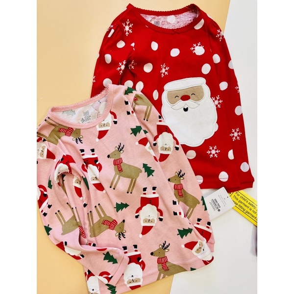 Bộ ngủ dài tay thu đông hoạ tiết noel CArTers
