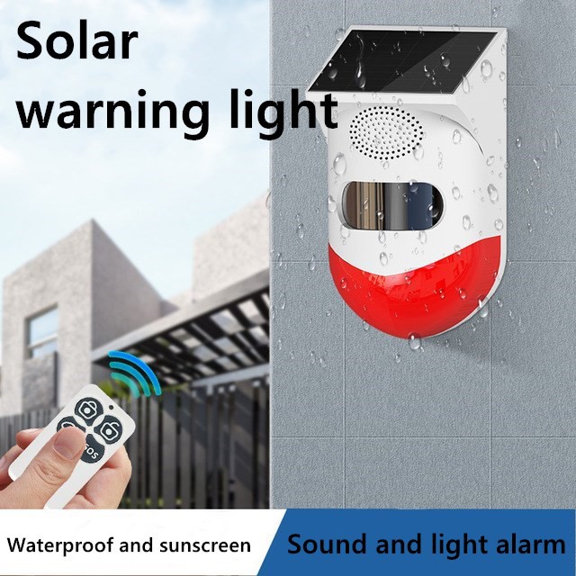 Đèn LED Cảnh Báo Chống Trộm Chống Thấm Nước Sử Dụng Năng Lượng Mặt Trời Có Điều Khiển Từ Xa