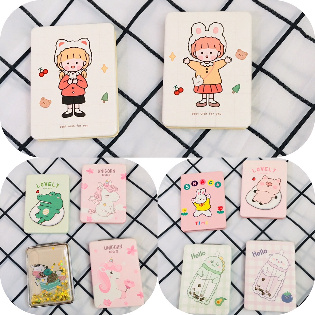 Gương mini 2 mặt cầm tay kute đẹp