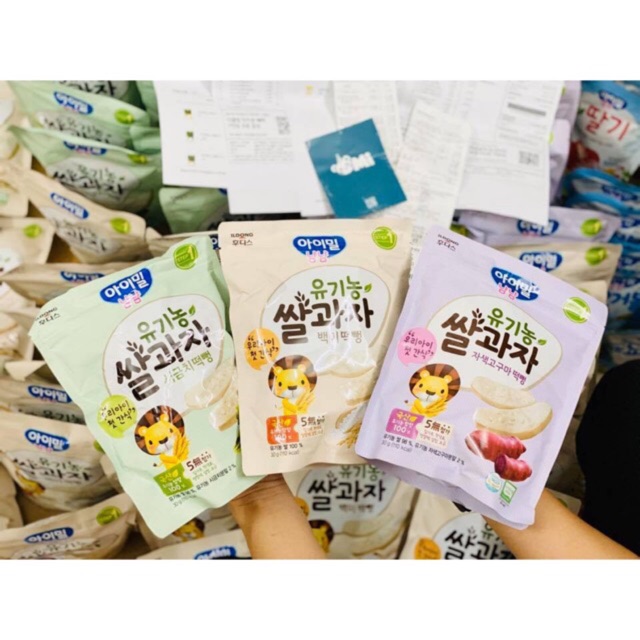 SALE - Bánh gạo ăn dặm hữu cơ Ildong Organic Hàn Quốc cho bé 6m+ (Date 10/2023)