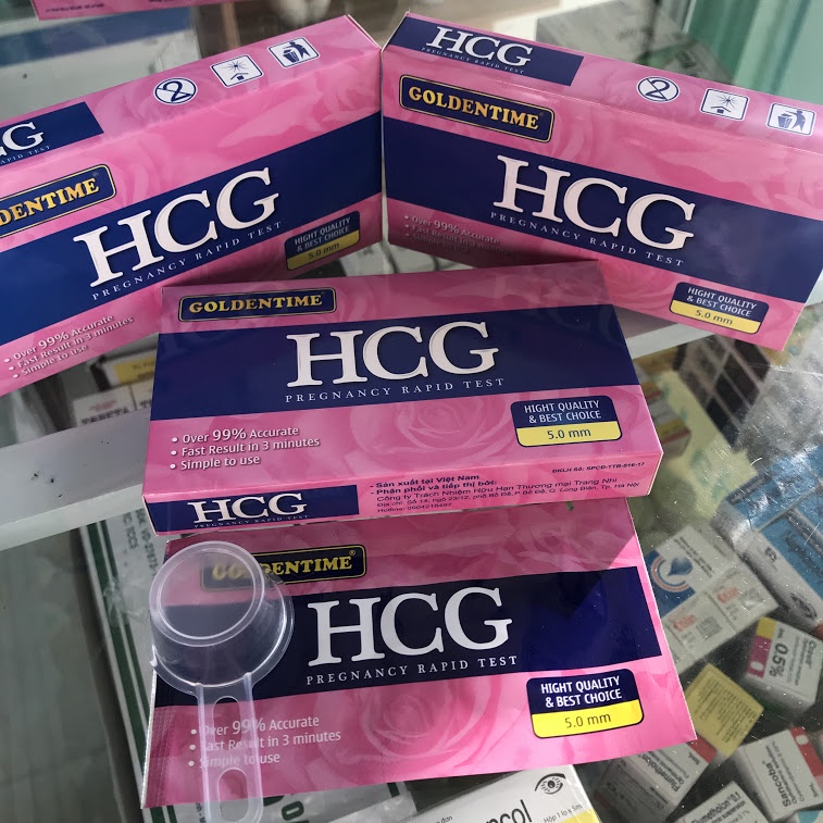 ✅ Que thử thai nhanh Goldentime HCG que thử thai phát hiện sớm quê thử thai ve thử thai chính xác, giá rẻ