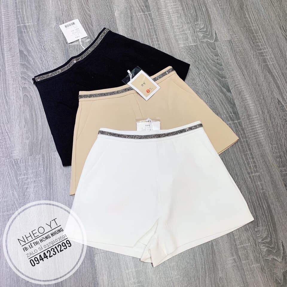 Quần sooc vải cap cao viền kim sa ( ảnh thật ở cuối ) | BigBuy360 - bigbuy360.vn