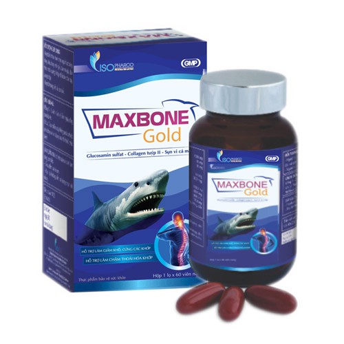 Maxbone Gold Isopharco - Hỗ trợ giảm đau xương khớp, thoái hóa khớp (60 viên)