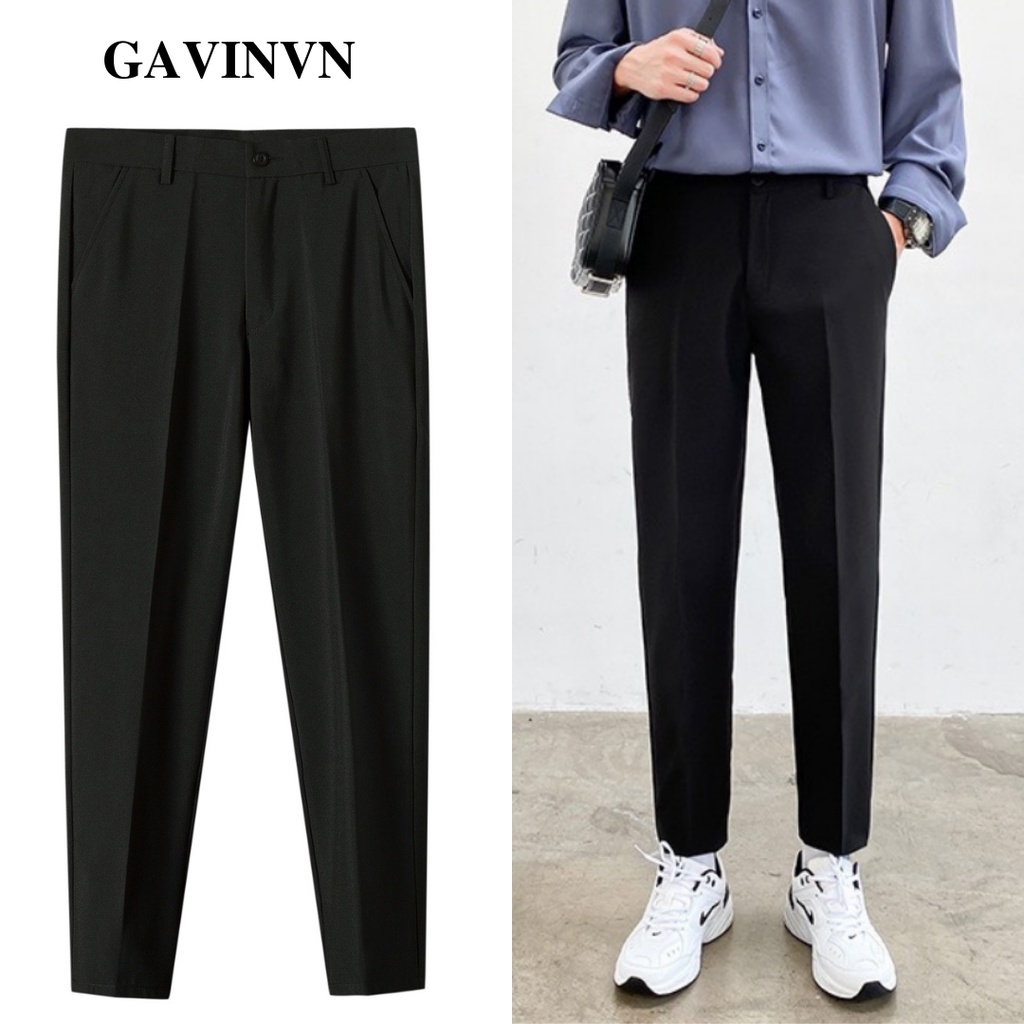 Quần baggy nam ống rộng vải Hàn cao cấp, quần tây âu co giãn tốt Premium thời trang Gavin (BGA)