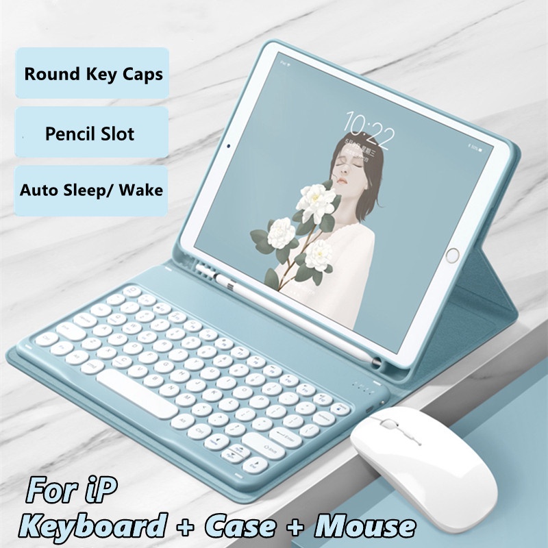Bao Da Máy Tính Bảng Tích Hợp Bàn Phím Bluetooth Cho iPad 10.2'' iPad 7th/8th/9th Gen 10.9'' Air4/Air5 Pro11'' 2020/2021
