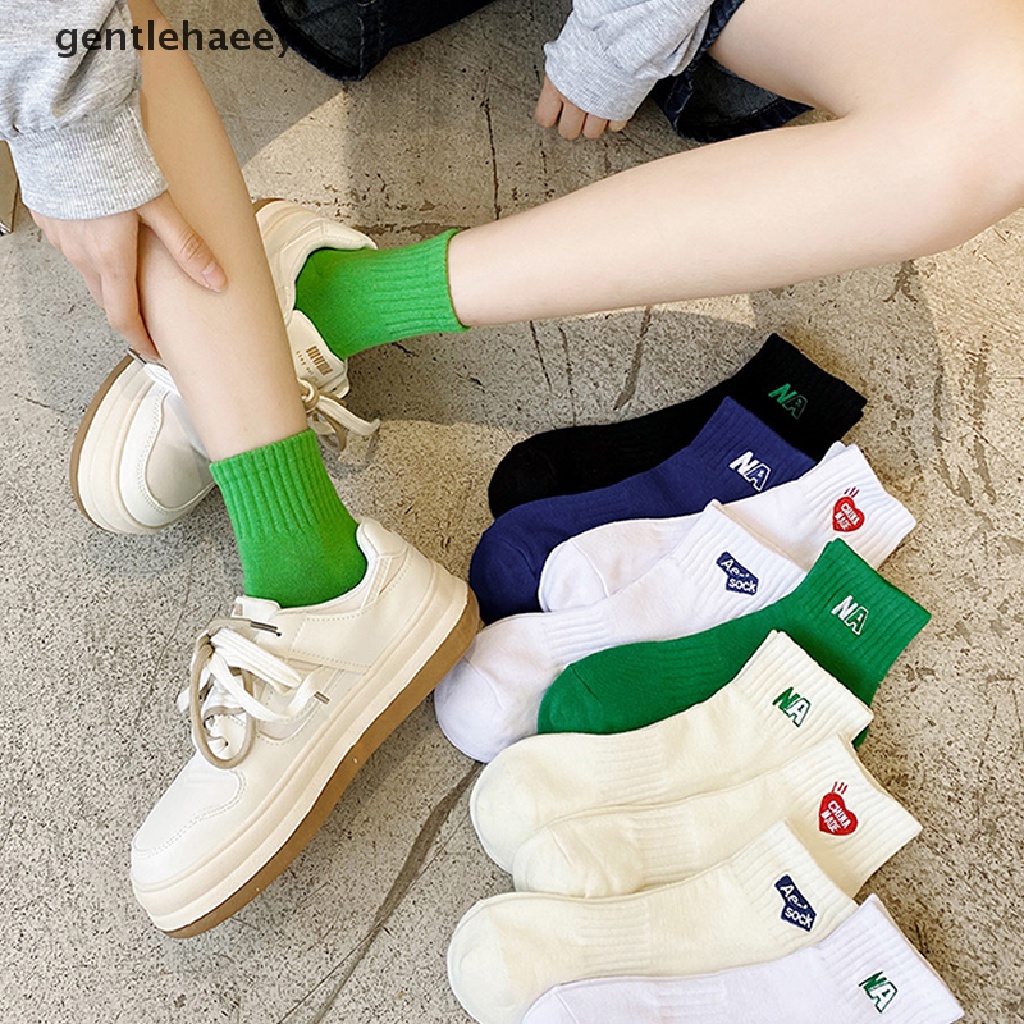 Vớ Thêu Chữ NA Phong Cách Harajuku Hàn Quốc Dễ Thương Thời Trang Bốn Mùa Cho Nữ