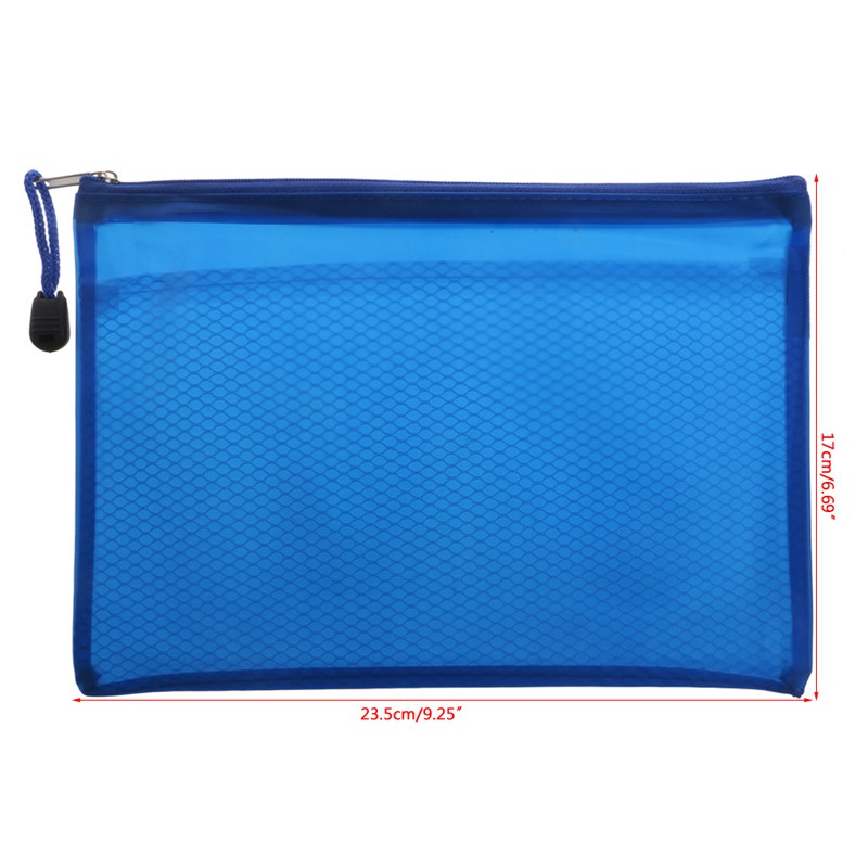 Túi đựng tài liệu khổ A5 trong suốt có khóa kéo tiện dụng