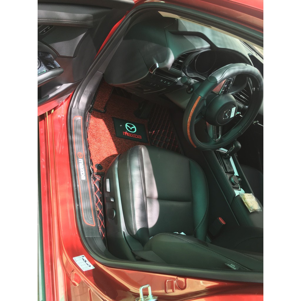 Thảm sàn ô tô 5D 6D cho xe Mazda 3 2013-2021 Da xịn, không mùi, bền, thân thiện