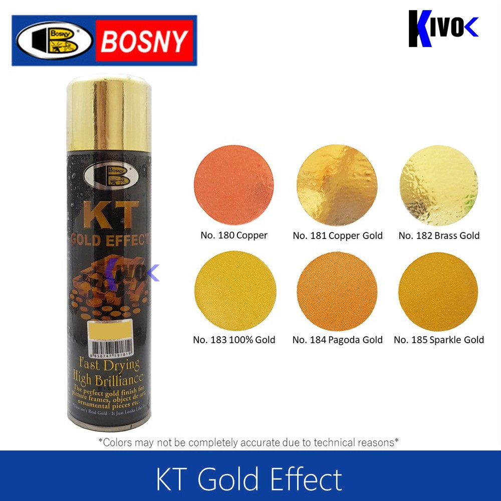 Sơn Mạ Vàng 18k 24k KT Bosny Gold - Bình Sợn Xịt Mạ Vàng