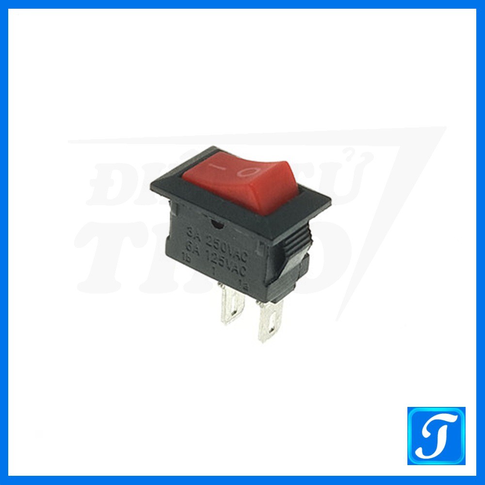 Công tắc bập bênh 3A 250V 15x10mm KCD1-11 Đỏ Đen Trắng tùy chọn