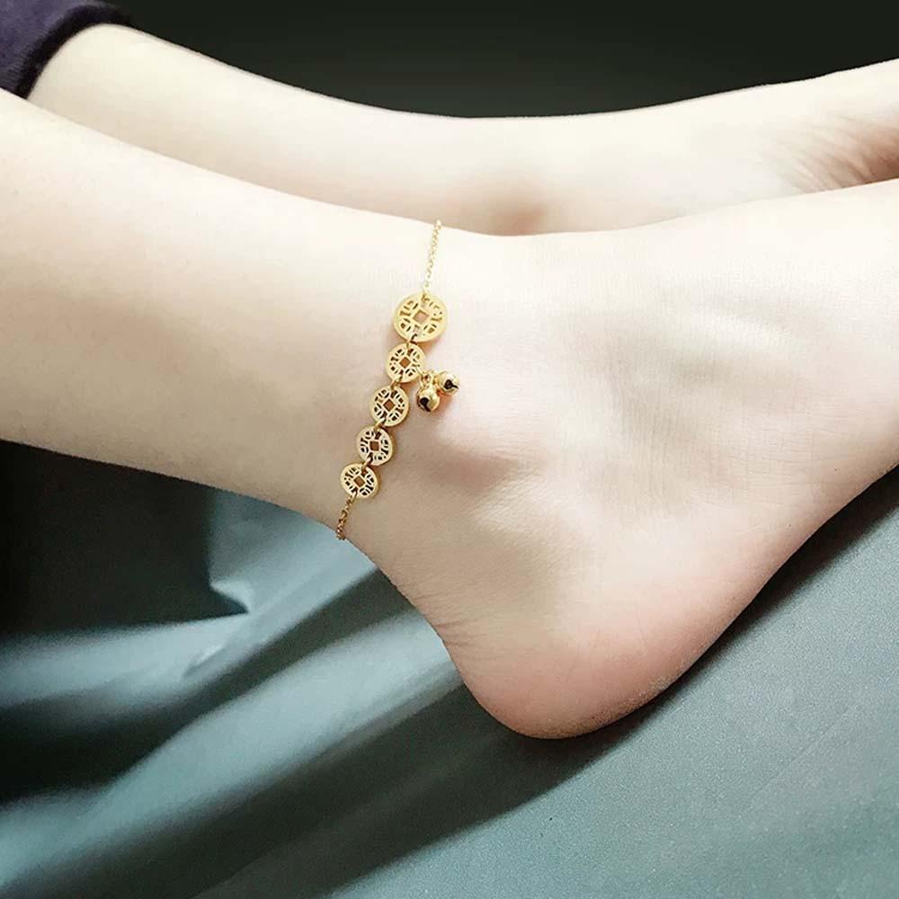 Lắc Chân Đồng Xu NEEDWAY|Phụ Kiện Chân Vịt Phong Cách Cổ Điển Đi Biển Cho Nữ