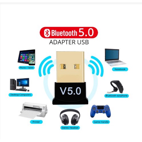 Đầu thu phát tin hiệu Bluetooth 5.0 không dây cổng USB chất lượng cao cho máy tính