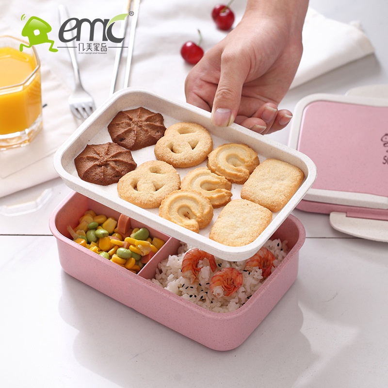 HỘP ĐỰNG CƠM VĂN PHÒNG ĂN TRƯA, CÀ MEN 2 TẦNG TIỆN ÍCH, NHỰA CAO CẤP, PHÙ HỢP CHO NHỮNG BẠN CÓ SỞ THÍCH TỰ NẤU ĂN