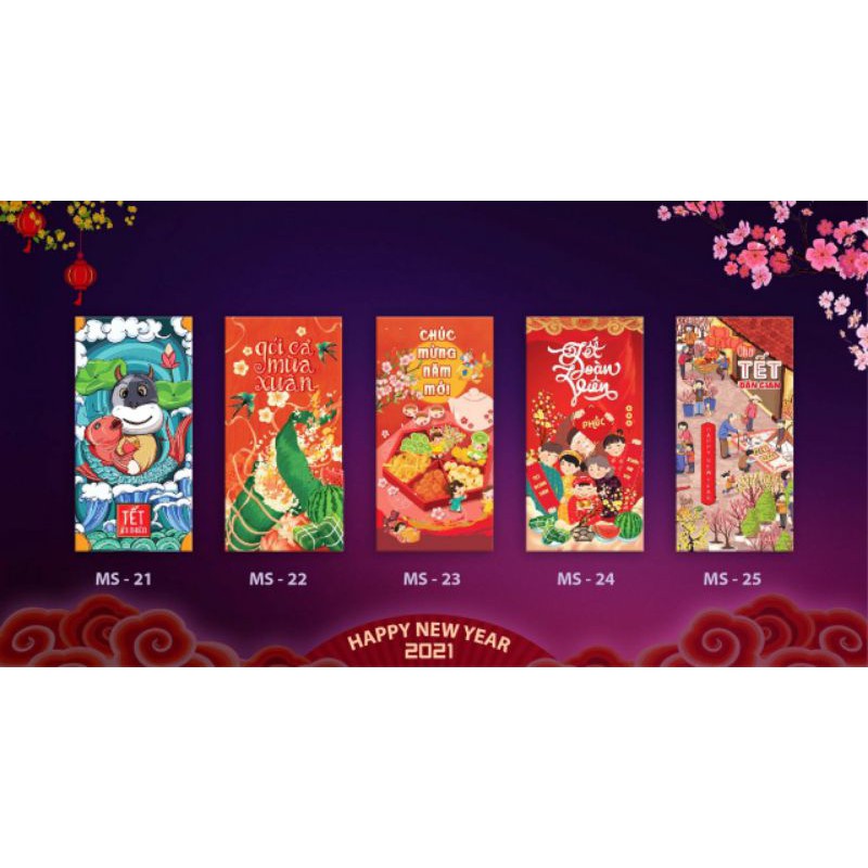 COMBO 10 BAO LÌ XÌ TẾT 2021