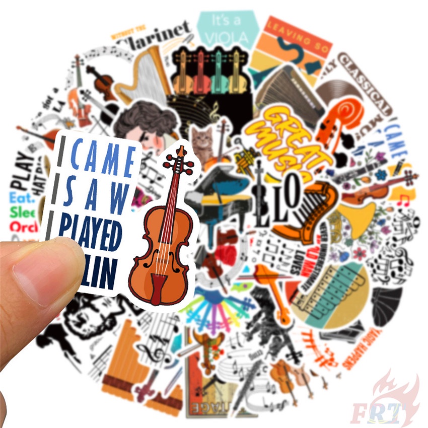 52 Cái / Bộ ❉ Sticker Dán Trang Trí Hình Nốt Nhạc Cổ Điển 01 ❉ Sticker Dán Tường Chống Thấm Nước Họa Tiết Doodle Hợp Thời Trang