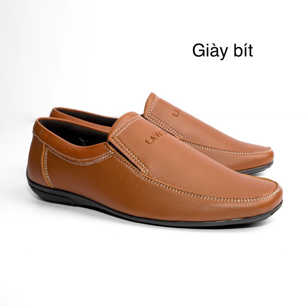 Giày da nam cao cấp, giày da bò, đế kếp may chắc chắn Ngoc Ve fashion