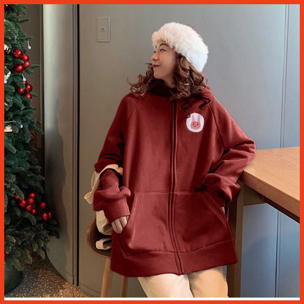 𝗡𝗘𝗪 𝗔𝗥𝗥𝗜𝗩𝗔𝗟 Ao Khoác Nữ Hoodie Form Rộng Khóa Dây Kéo Chất Liệu Thun NỈ Ngoại