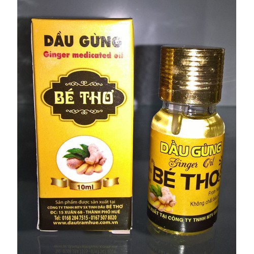 COMBO 2 CHAI TINH DẦU GỪNG HIỆU BÉ THƠ CHAI 35ml