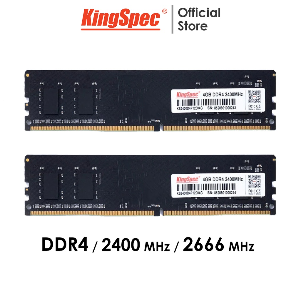 RAM KingSpec 4GB / 8GB DDR4 2400MHz / 2666MHz , cho PC máy tính để bàn | KS-P Series - Hàng Chính Hãng