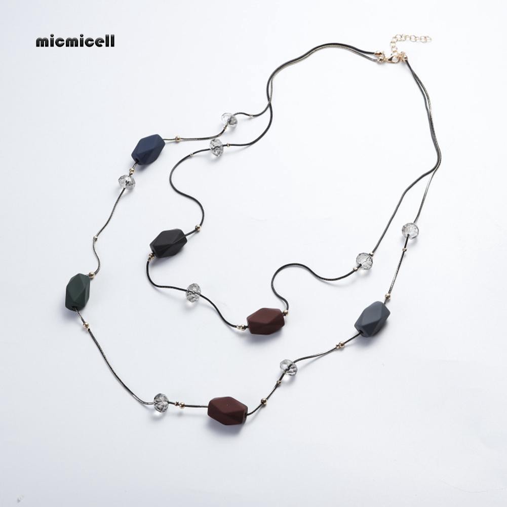 Vòng cổ Dạng Chuỗi Hạt Hai Lớp Thời Trang Dành Cho Nữ