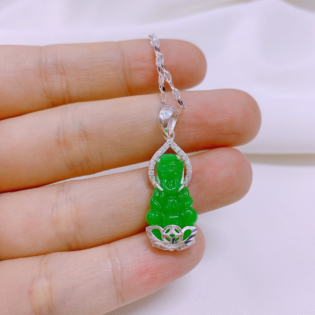 Dây chuyền nữ bạc ta mặt phật LINH MIU SILVER