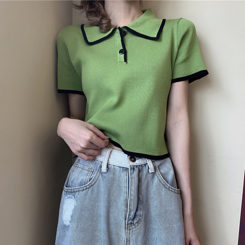 Áo Thun polo Tay Ngắn Dáng Rộng Thời Trang Mùa Hè 2022 Mới Cho Nữ