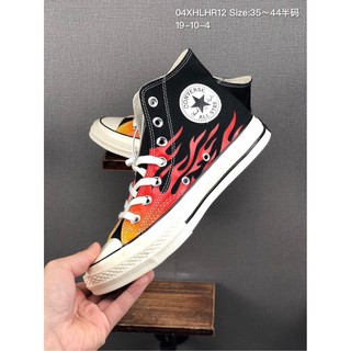 Converse 18ss Flame High, stylish two-layer fabric high neck