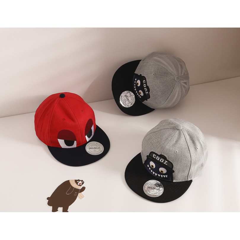 Mũ snapback hoạt hình phong cách hàn quốc cho bé 2-7 tuổi