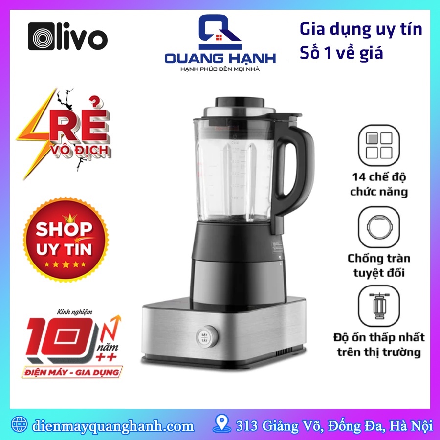 CB22 PRO Máy làm sữa hạt Olivo CB22 Pro 1800W [Bảo hành 2 năm chính hãng, Tặng kèm sách công thức]
