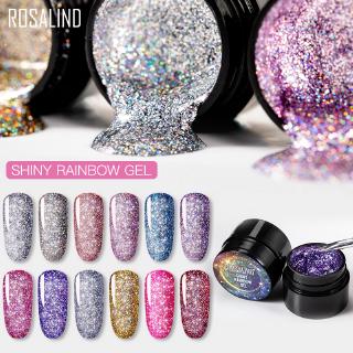 Rosalind 5ml Gel cầu vồng sáng bóng sáng cho đèn LED / UV thiết kế móng tay nghệ thuật