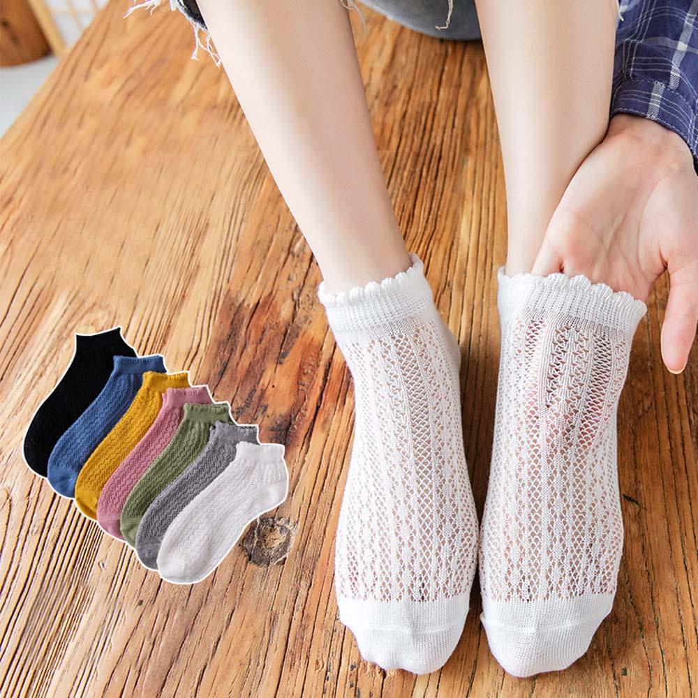 Vớ Cổ Thấp Màu Sắc Đơn Giản Phong Cách Nhật Bản Cho Nữ