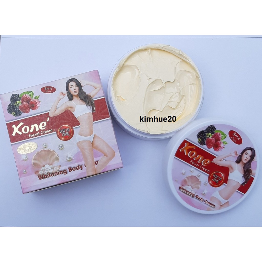 Kem Dưỡng Da Siêu Trắng Chiết xuất dâu tằm Koné Whitening Body Cream SPF 45+++ ngăn ngừa vết thâm sắc tố đen mụn lưng